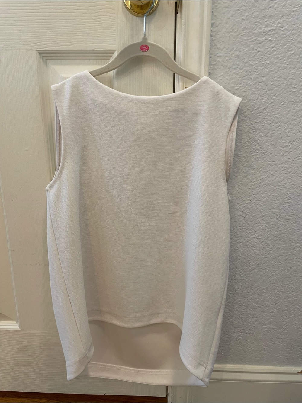 Club Monaco White Sleeveless Boatneck Tank